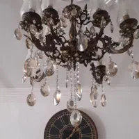 لوستر برنز ۴ شاخه ۸ شعله جنس برنز