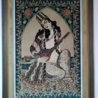 دو تابلو فرش دستباف قدیمی