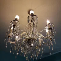 یک جفت لوستر کریستالی سالم