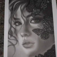 سفارش تابلو نقاشی سیاه قلم چهره