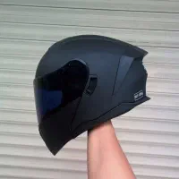 کلاه کاسکت فک متحرک مشکی مات|قطعات یدکی و لوازم جانبی|رشت, دروازه لاکان|دیوار