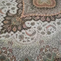 ۴ تخته فرش ۷۰۰ شانه طرح شاه پسند کرم درحد نو نو