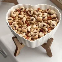 کاسه سرامیکی پایه چوبی