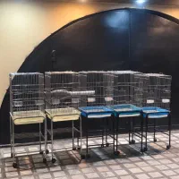 قفس کاسکویی استیل با پایه