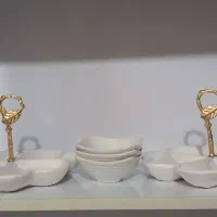 ست اردو خوری طرح قلب و پیاله سرامیکی