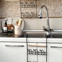 استند لیوان فلزی طرح چوب شیک و لوکس|آب‌چکان و نظم‌دهنده ظروف|سیرجان, |دیوار