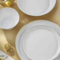 سرویس غذاخوری 6نفره آرکوپال لب‌طلا گلدن اپال|ظروف سرو و پذیرایی|تهران, شوش (باغ آذری)|دیوار