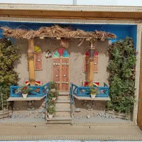 تابلو سه بعدی خانه روستایی سنتی دستساز|تابلو، نقاشی، عکس|تهران, تهرانپارس شرقی|دیوار