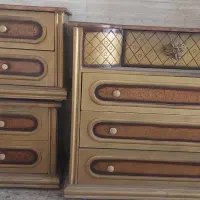 میز درایور چهار کشو با دو پا تختی دو کشو