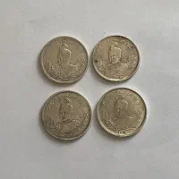 ۴ عدد سکه نقره ۲۰۰۰ دینار تصویری احمد شاه