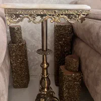 میز تلفن برنز قدیمی خیلی سنگین