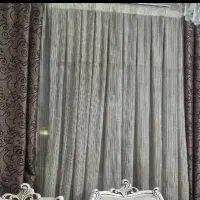 پرده پذیرایی به همراه والان سالم بدون پارگی|پرده، رانر، رومیزی|تهران, تهران‌نو|دیوار