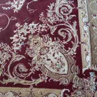 یک جفت فرش ۱۲ متری زرشکی گل برجسته|فرش|مشهد, نیزه|دیوار