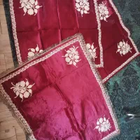 3عدد رومیزی مخمل سوزن دوزیی نو قدیمی رومیزی گلدوزی