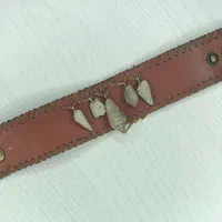 دستبند چرم و سنگ فسیل کریستالیزهFossil bracelet|جواهرات|تهران, آرژانتین|دیوار