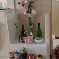 شلف پیش وی سی سفید برای گلدان|کتابخانه، شلف، قفسه‌های دیواری|مشهد, حسابی جنوبی (شهرک غرب)|دیوار