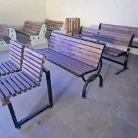 نیمکت فلزی / چوب و فلز