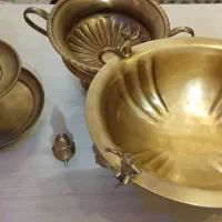 ظروف برنجی خارجی|کلکسیون اشیاء عتیقه|رشت, جهاد|دیوار