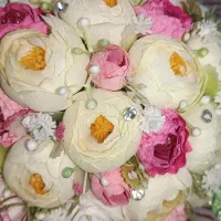 دسته گل عروس نو و تمیز|گل مصنوعی|برازجان, |دیوار