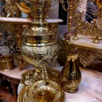 سماور ذغالی برنز فروشگاه آنتیک برنجیان