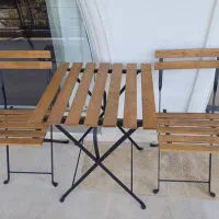 میز وصندلی چوبی نو