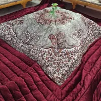 لحاف کرسی ترمه دستدوز سنتی یلدایی یزد|رختخواب، بالش، پتو|تبریز, |دیوار