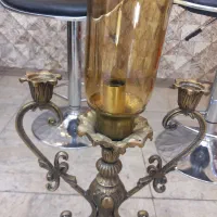 شمعدان برنز سنگین وزن با لاله واداتی