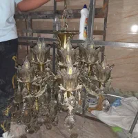 لوستر برنجی چهار شاخه