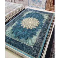 فرش ماشینی کلکسیون دیبا ، C8694 سری رنگ ابی|فرش|خوی, |دیوار