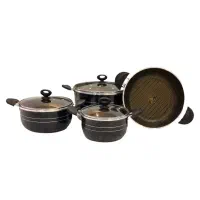 سرویس قابلمه و تابه لانه زنبوری 7 پارچه هلنا