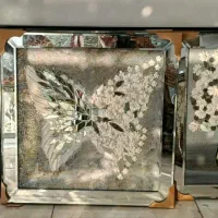 تابلو ایینه کاری شاین طرح پروانه ای، وان یکاد و...|تابلو، نقاشی، عکس|نسیمشهر, |دیوار