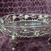 دکوری برنز با ظرف پیرکس فرانسه|صنایع دستی و سایر لوازم تزئینی|قم, قلعه کامکار|دیوار