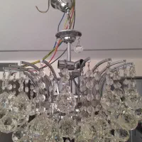 ۴عدد لوستر کریستالی|لوستر و چراغ آویز|کرج, برغان|دیوار