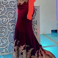 لباس مجلسی مخمل زرشکی