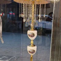 آباژور با ۲ تا چینی و بلور درجه یک|چراغ خواب و آباژور|اردبیل, |دیوار