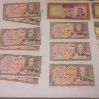 ۱۸ برگ اسکناس سوپر بانکی و بانکی و در حد  پهلوی|کلکسیون سکه، تمبر، اسکناس|تهران, نیروی هوایی (پیروزی)|دیوار