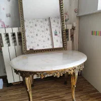 آینه و میز برنز با رویه سنگ مرمر