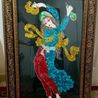 تابلو قدیمی منجوق دوزی