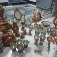 ظروف مسی آنتیک و دکوری در حد نو