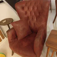 ۲ عدد مبل تکی زرشکی
