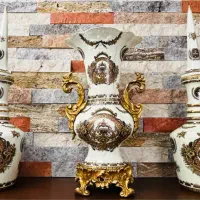 دراور تمام چوب گلدان چینی طلا کوب تنگ نیزه ایی|جاکفشی، کمد، دراور|تهران, جنت‌آباد جنوبی|دیوار