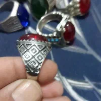 10عدد انگشتر رکابها برنج وسنگها همه اصلی فروشی