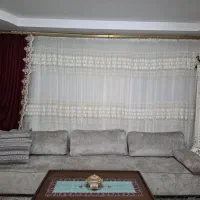 پرده به همراه والن کم کارکرد تمیز و سالم