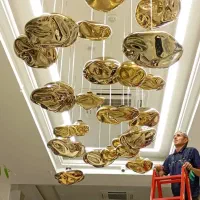 لوستر ویلایی لابی بزرگ ریزشی مدرن|لوستر و چراغ آویز|تهران, قلهک|دیوار