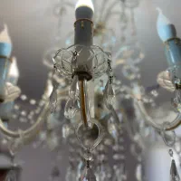 لوستر ۸شاخه کریستالی|لوستر و چراغ آویز|تبریز, |دیوار