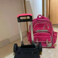 کیف مدرسه دخترانه + ترولی|کفش و لباس بچه|قائم‌شهر, |دیوار