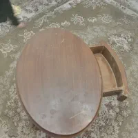 میز تلفن قهوه ای