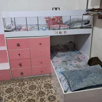 تختخواب دو طبقه ودراور هشت کشو