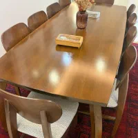 میز ناهارخوری ۱۰ نفره چوبی، سالم و شیک