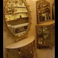 آینه و شمعدان اصل برنز